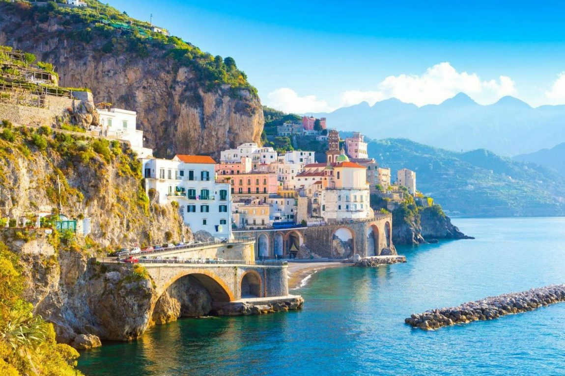 Vue sur Amalfie, Campanie Italie